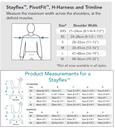 Bodypoint Stayflex Chest Support Sizing Table