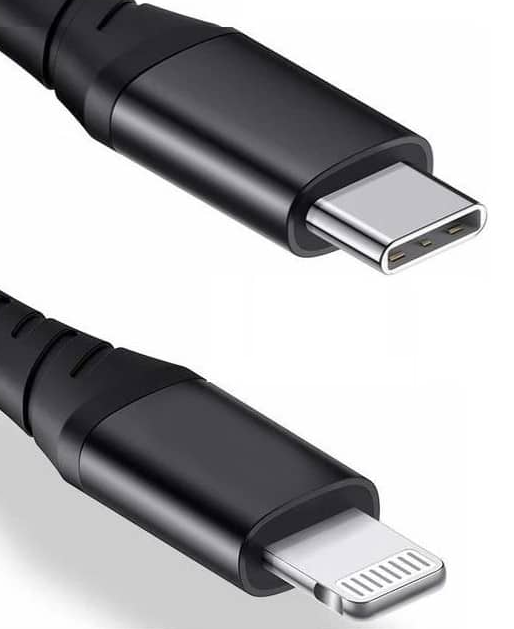 USB-C auf Lightning Ladekabel 0.25 m, schwarz