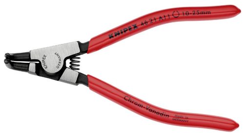 [4122] Knipex 46 21 A11 Seegeringzange Passend für (Seegeringzangen) Außenringe 10-25 mm Spitzenform (Details) abgewinkelt 90°